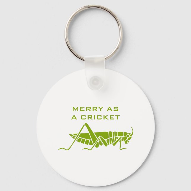 Merry as a cricket key ring (Front)