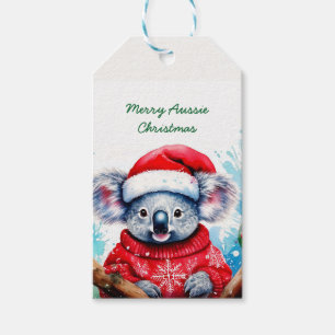 Merry Aussie Christmas Koala  Gift Tags