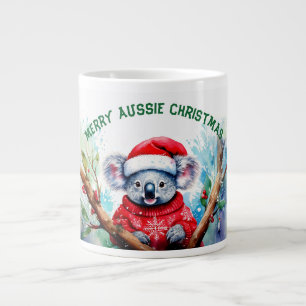Merry Aussie Christmas Koala  Large Coffee Mug