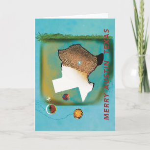 MERRY AUSTIN TEXAS 1 HOLIDAY CARD