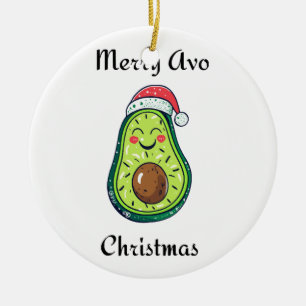 Merry Avo Christmas Ceramic Tree Decoration