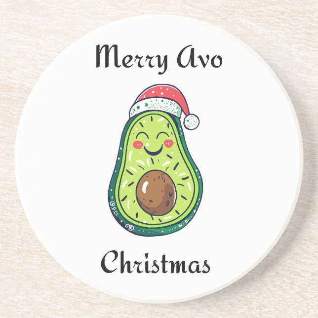 Merry Avo Christmas  Coaster (Front)