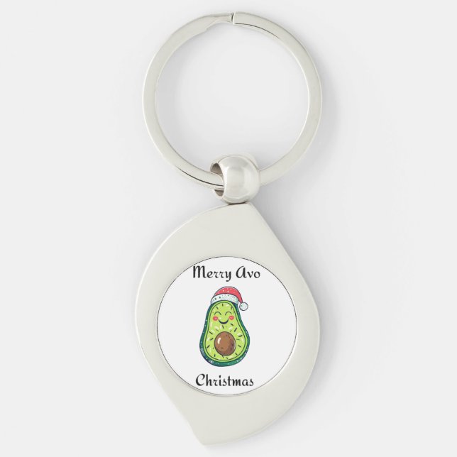 Merry Avo Christmas  Key Ring (Front)