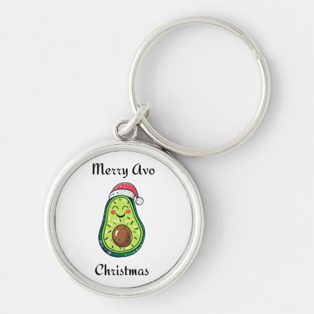 Merry Avo Christmas  Key Ring (Front)