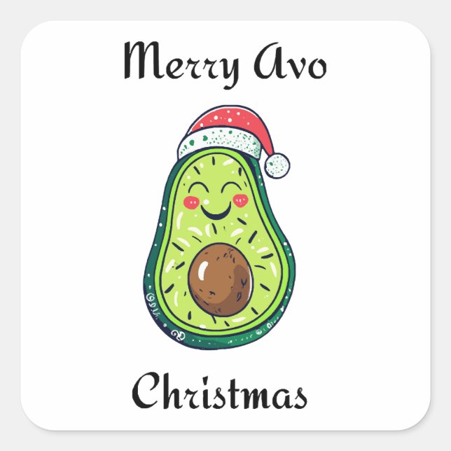 Merry Avo Christmas  Square Sticker (Front)