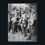 Merry Band of Musicians in Old Japan Vintage Music Holiday Postcard<br><div class="desc">From an authentic magic lantern slide in our private archive featuring exotic images from the Orient.  Colours have been digitally restored and enhanced for your enjoyment,  bringing the image back to its original glory.</div>