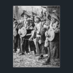 Merry Band of Musicians in Old Japan Vintage Music Holiday Postcard<br><div class="desc">From an authentic magic lantern slide in our private archive featuring exotic images from the Orient.  Colours have been digitally restored and enhanced for your enjoyment,  bringing the image back to its original glory.</div>