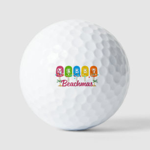 Merry Beachmas Christmas In July Golf Balls