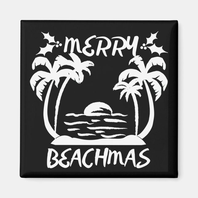 Merry Beachmas Christmas In July Magnet (Front)