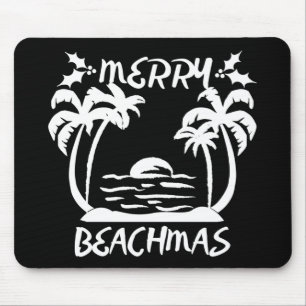 Merry Beachmas Christmas In July Mouse Mat