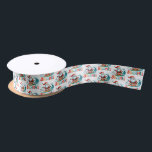 Merry Beachmas Christmas In July Retro Design Satin Ribbon<br><div class="desc">Merry Beachmas,  Santa surfin',  colourful retro typography,  Christmas in July design.</div>