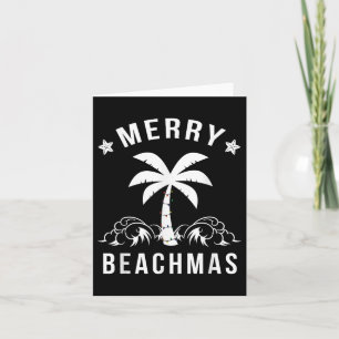 Merry Beachmas Palm Tree Beach Christmas  Card