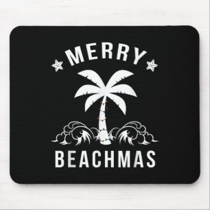 Merry Beachmas Palm Tree Beach Christmas  Mouse Mat