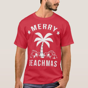 Merry Beachmas Palm Tree Beach Christmas  T-Shirt