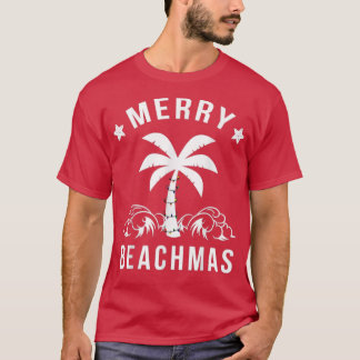 Merry Beachmas Palm Tree Beach Christmas  T-Shirt