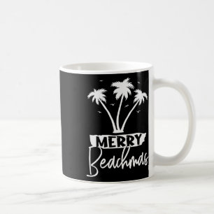 Merry Beachmas Palm Tree Beach Vacation Xmas Chris Coffee Mug