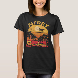 Merry Beachmas Vintage Christmas in July Beach T-Shirt