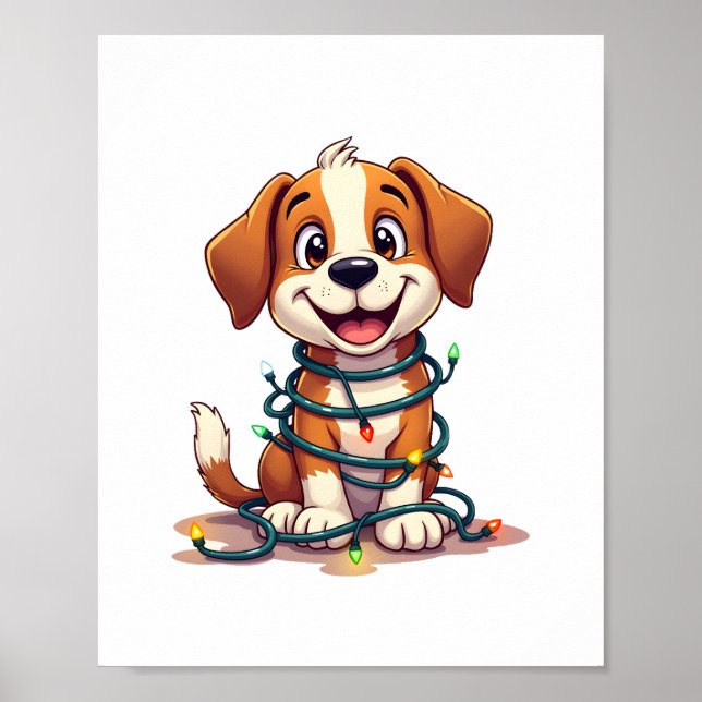 Merry Beagle Lights Poster (Front)