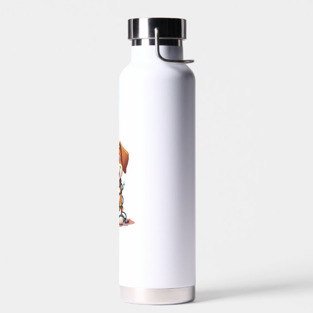 Merry Beagle Lights Water Bottle (Left)