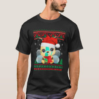 Merry Bee Christmas Pajama Ugly Sweater Santa Hat