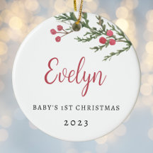 Merry Berries Baby's First Christmas Photo