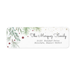 Merry Berry Christmas Return Address Labels