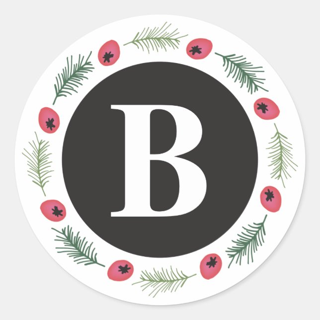 Merry Berry Collection Classic Round Sticker (Front)