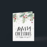 Merry Berry Collection Holiday Card<br><div class="desc">Modern holiday card featuring hand drawn berries and pine needles.</div>