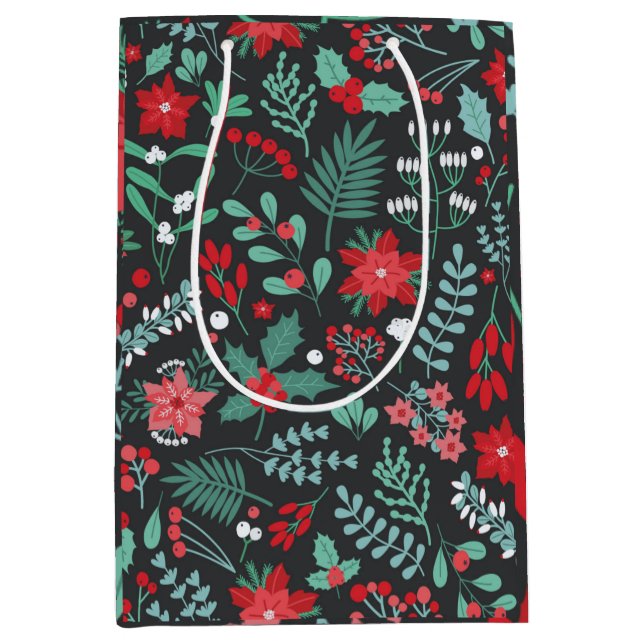 Merry Birthday and Happy Christmas  Medium Gift Bag (Front)