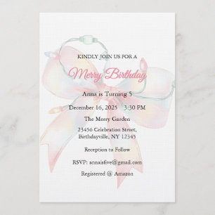 Merry Birthday, Christmas Birthday Invitation