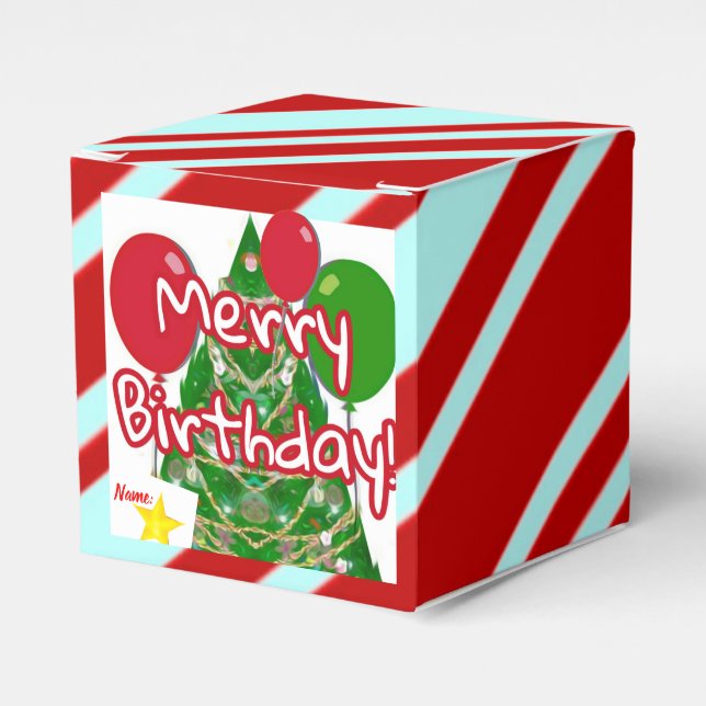 Merry Birthday Favour Box (Front Side)