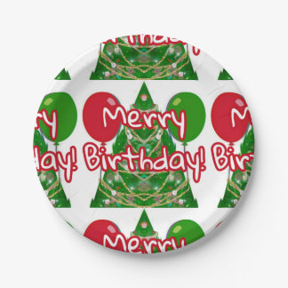 Merry Birthday Paper Plate
