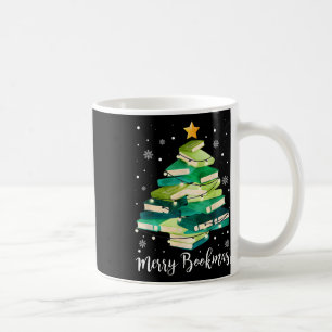 Merry Bookmas Books Pine Tree Fun Reading Lover Ch Coffee Mug
