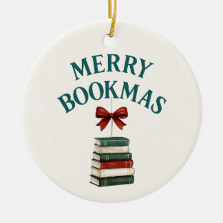 Merry Bookmas Ceramic Tree Decoration