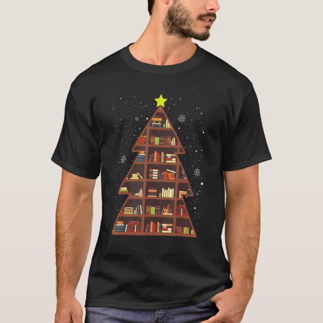 Merry Bookmas Christmas Holiday Book  Librarian Xm T-Shirt (Front)