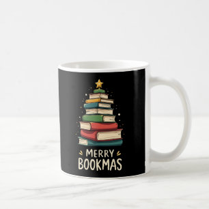 Merry Bookmas - Festive Book Stack for Book Lovers Coffee Mug