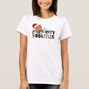 Merry Bookmas Funny Christmas Book Lover Gift T-Shirt