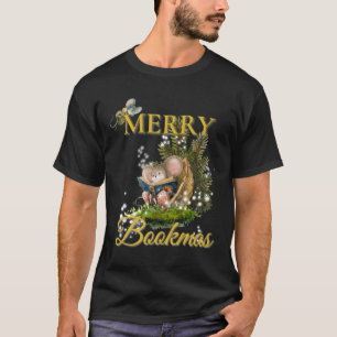 Merry Bookmas' Victorian Christmas Mice Bibliophil T-Shirt