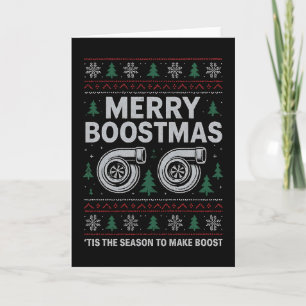 Merry Boostmas Turbo Christmas Sweater Car Racing Card