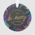 Merry Botanicals Custom Photo Christmas Ornament