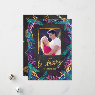 Merry Botanicals Holiday Photo Card