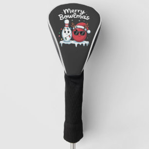 Merry Bowlmas Bowl Wearing Santa Hat Bowl Sport Lo Golf Head Cover