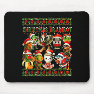 Merry Brainrot-ugly Christmas Funny Italianbrainro Mouse Mat