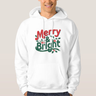 Merry & Bright Adult Pullover Hoodie – Classic 
