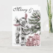 Merry & Bright - Baby Goat Christmas