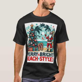 Merry & Bright, Beach Style – Festive Christmas Pa T-Shirt