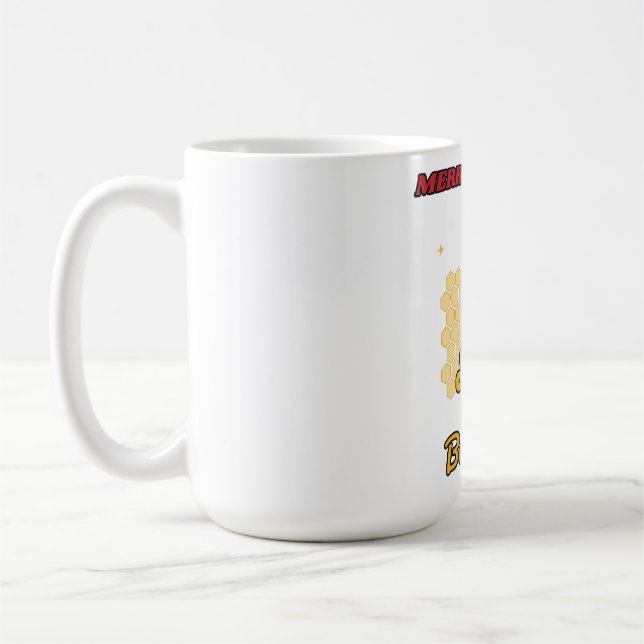 Merry & Bright Beekeeper Coffee Mug (Left)