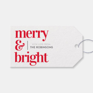 Merry & Bright Black and White Gift Tags