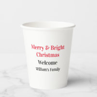 Merry Bright Christmas add family name welcome joy