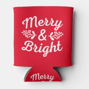 Merry & Bright Christmas  Can Cooler